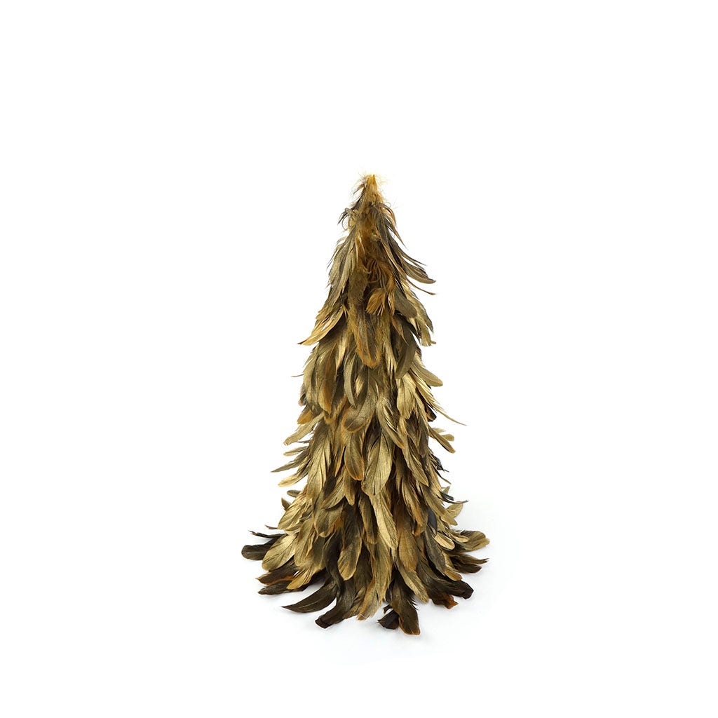 Gold Feather Tree - 16"