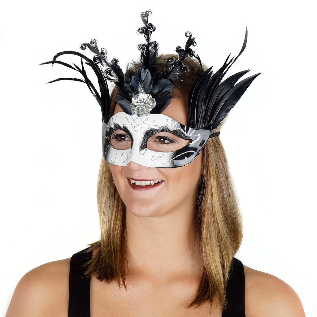 Goose Feather Mask Black