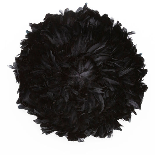 Juju Hat Nagoire Feather Wall Art 16 inch Wood Base   24-26 inch DIA --Black
