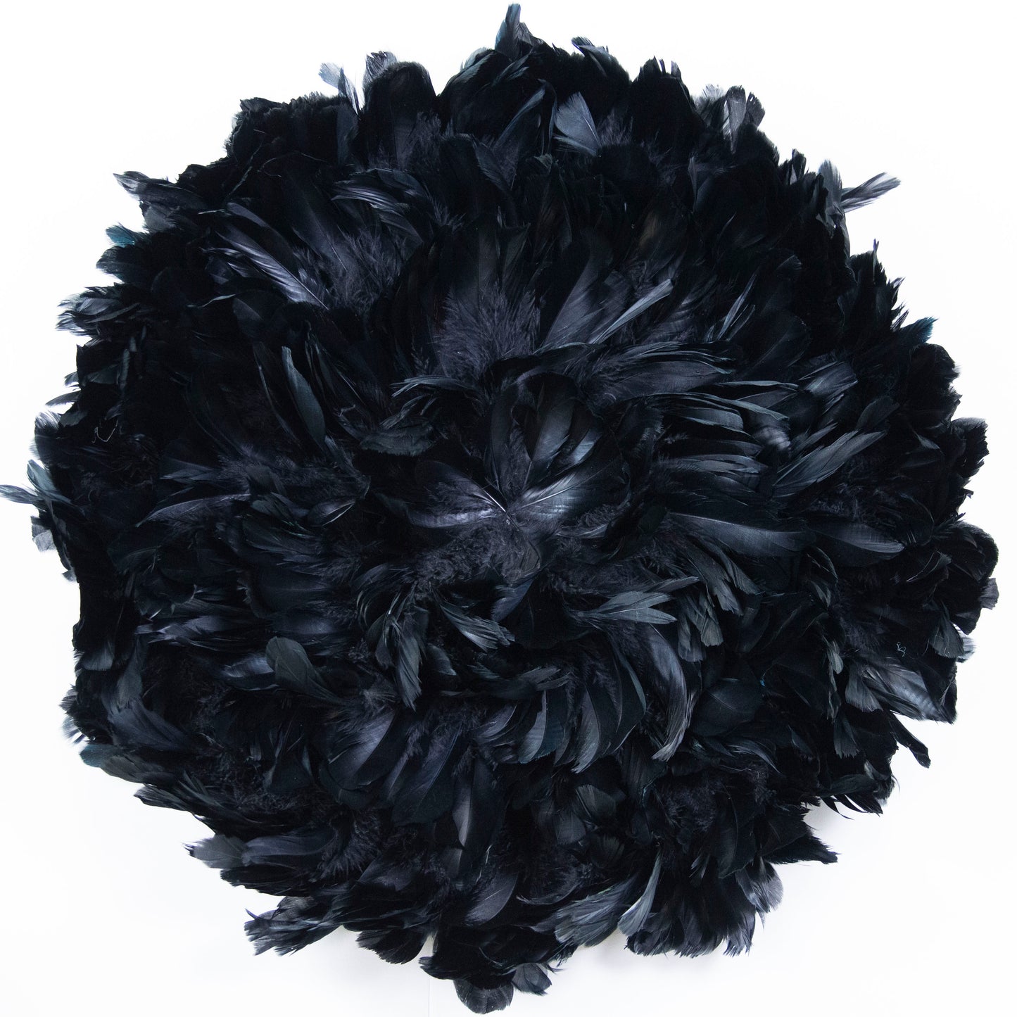 Juju Hat Nagoire Feather Wall Art 16 inch Wood Base   24-26 inch DIA --Black
