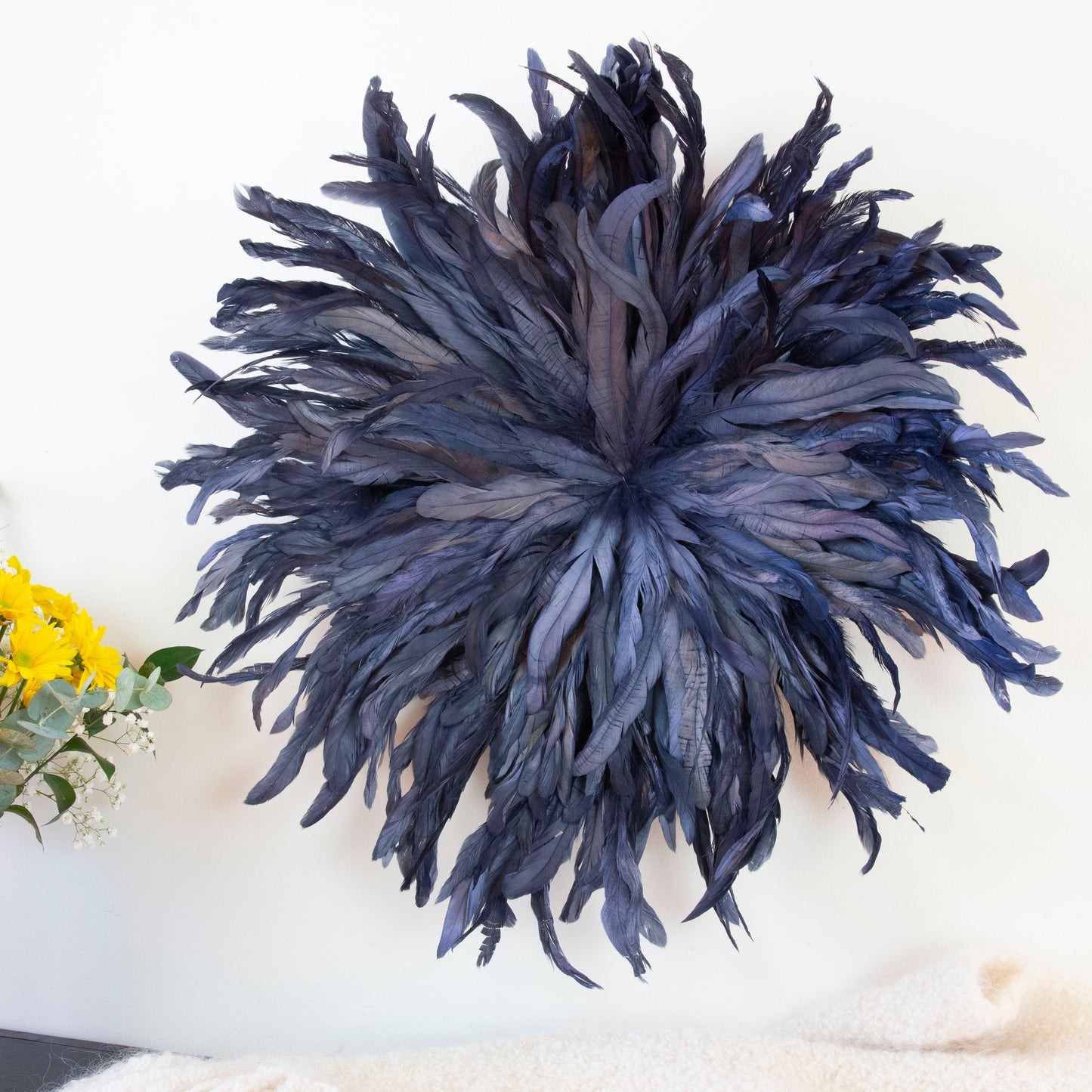 Black Juju Hat Feather Wall Art