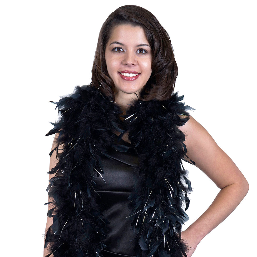 Chandelle Feather Boa with Lurex - Heavyweight