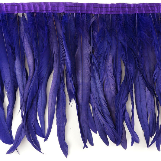 Bleach Dyed Coque Tail Fringe - 10-12’’ - Regal - Feathers