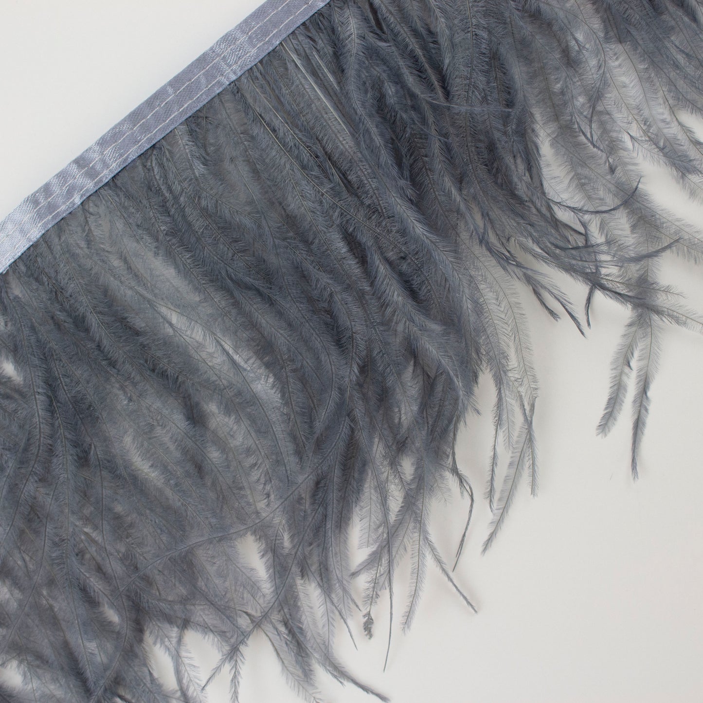 Feather Fringe | Ostrich Feathers 4-5” | Blue Dunn | 1 Yard