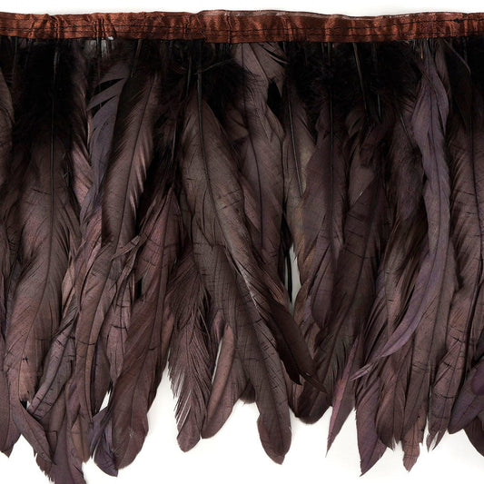 Bronze Iridescent Coque Fringe - 8-10’’ - Brown Iridescent - Feathers