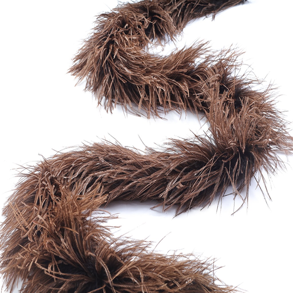 Brown 2 Ply Ostrich Feather Boa - Ostrich Boa