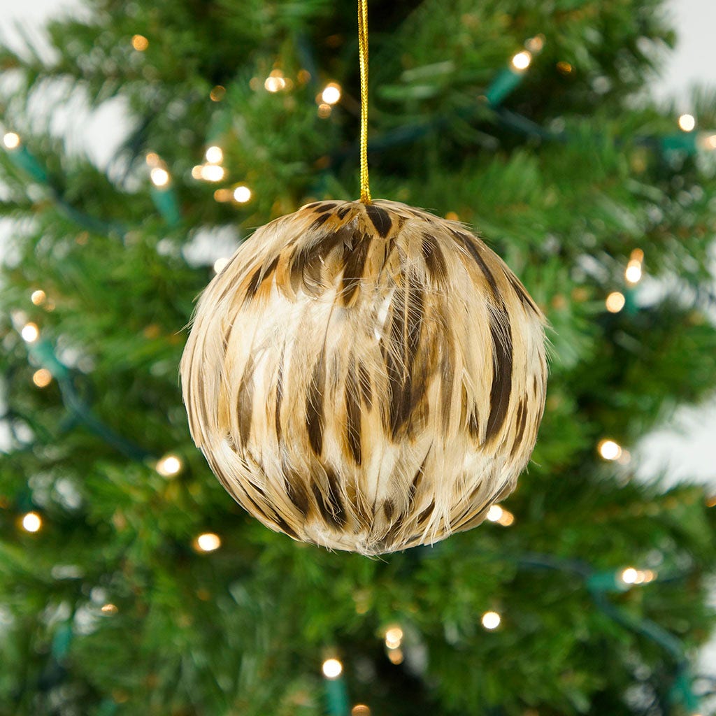 Brown Duck Feather Ornament - Natural - Feathers