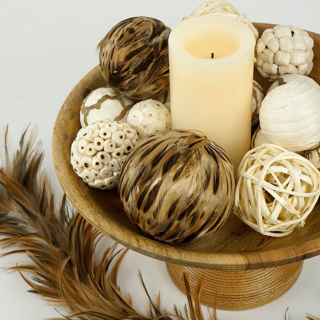 Brown Duck Feather Ornament - Natural - Feathers