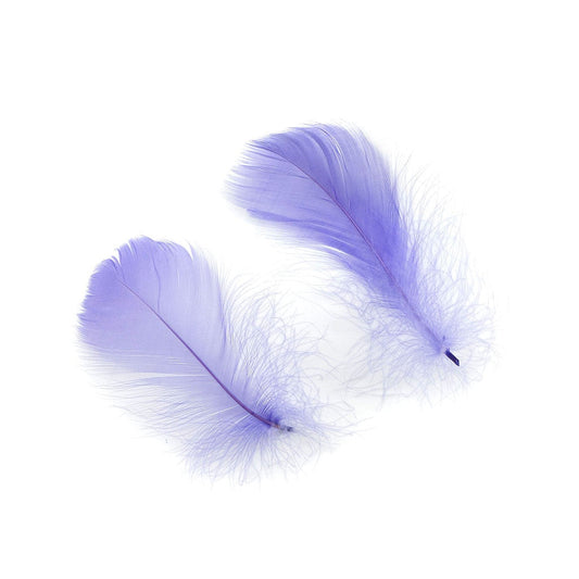 Bulk Goose Coquille Feathers Dyed - Lavender - 1/4 lb - Feathers