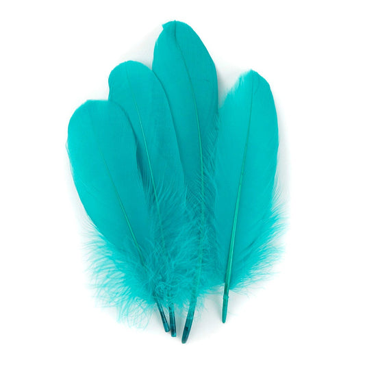 Bulk Bulk Goose Pallet Feathers 6-8 Inch - 1/4 LB - Aqua Marine - Feathers