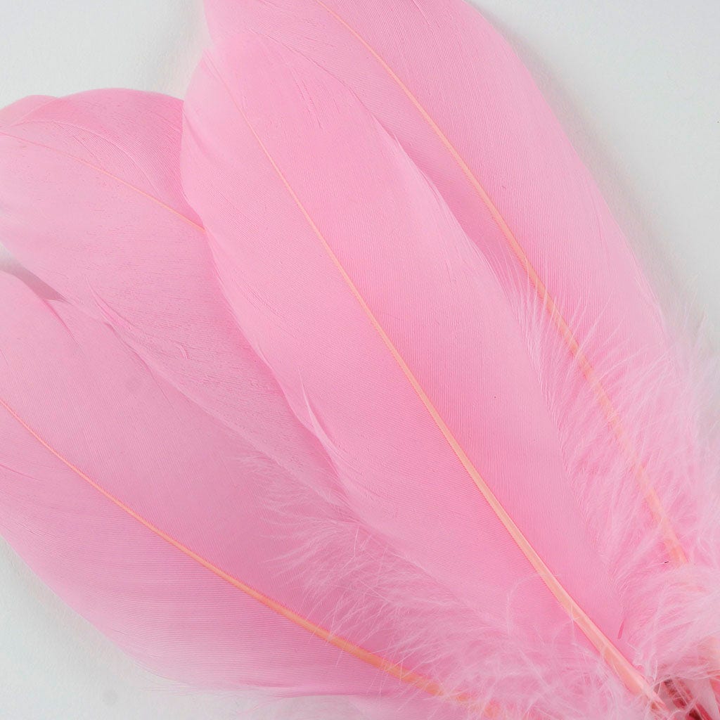 Bulk Goose Pallet Feathers 6-8 Inch - 1/4 LB - Candy Pink - Feathers