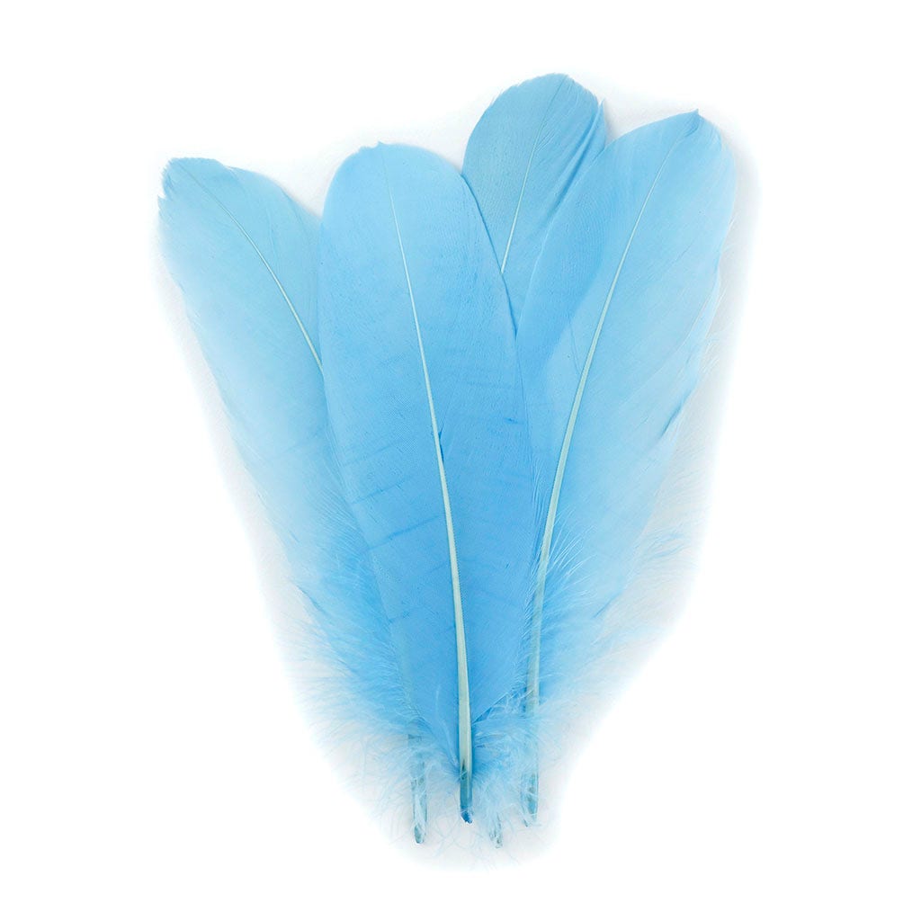 Bulk Bulk Goose Pallet Feathers 6-8 Inch - 1/4 LB - Light Blue - Feathers