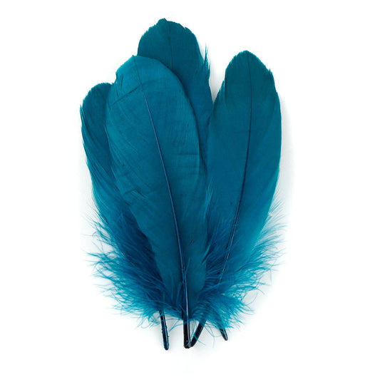 Bulk Goose Pallet Feathers 6-8 Inch - 1/4 LB - Peacock Blue - Feathers