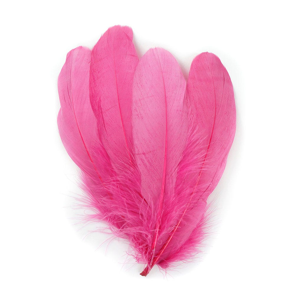 Bulk Goose Pallet Feathers 6-8 Inch - 1/4 LB - Raspberry Sorbet - Feathers