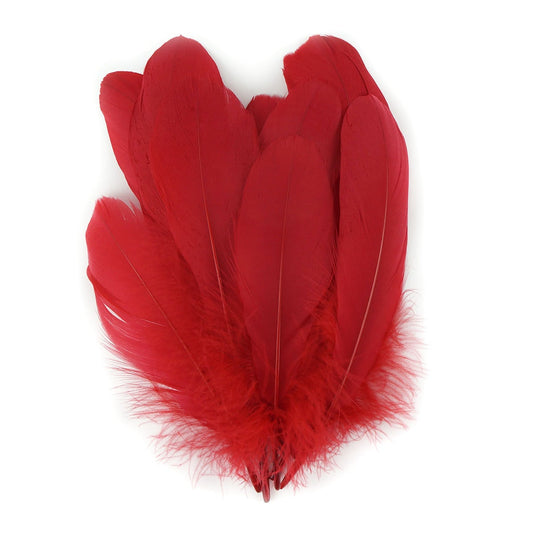 Bulk Goose Pallet Feathers 6-8 Inch - 1/4 LB - Red - Feathers