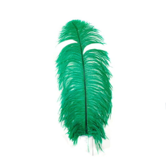 Bulk Ostrich Feathers-Damaged Femina - Emerald - Feathers