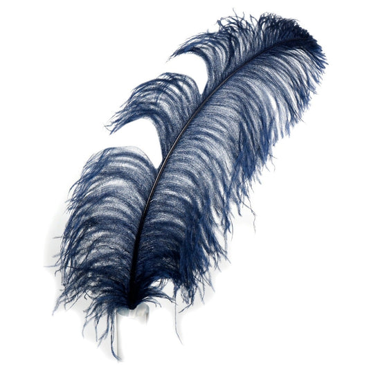 Bulk Ostrich Feathers-Damaged Femina - Navy - Feathers