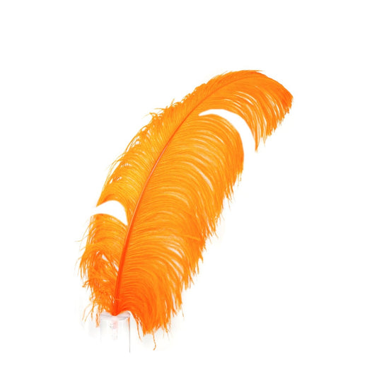 Bulk Ostrich Feathers-Damaged Femina - Orange - Feathers