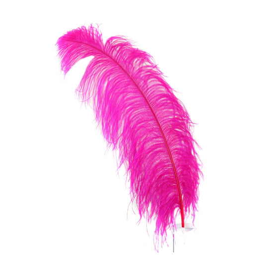 Bulk Ostrich Feathers-Damaged Femina - Shocking Pink - Feathers