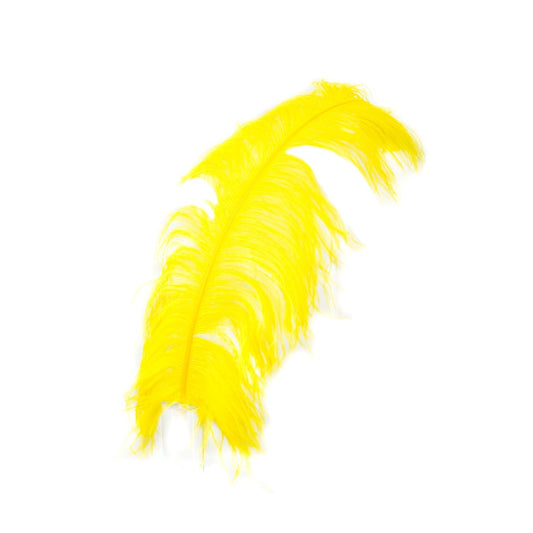 Bulk Ostrich Feathers-Damaged Femina - Yellow - Feathers