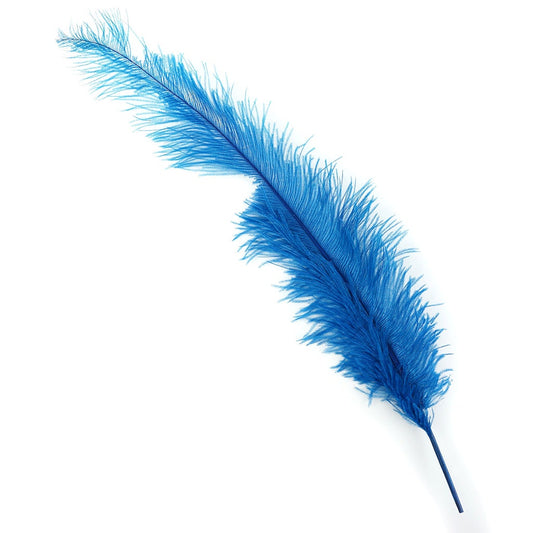 Bulk Ostrich Feathers-Spads Damaged - Dark Turquoise - Feathers