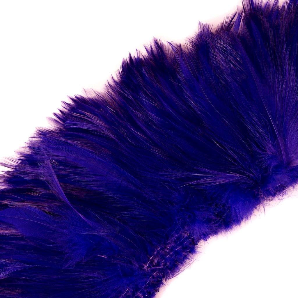 Bulk Rooster Hackle-White-Dyed - Dark Lilac - Feathers