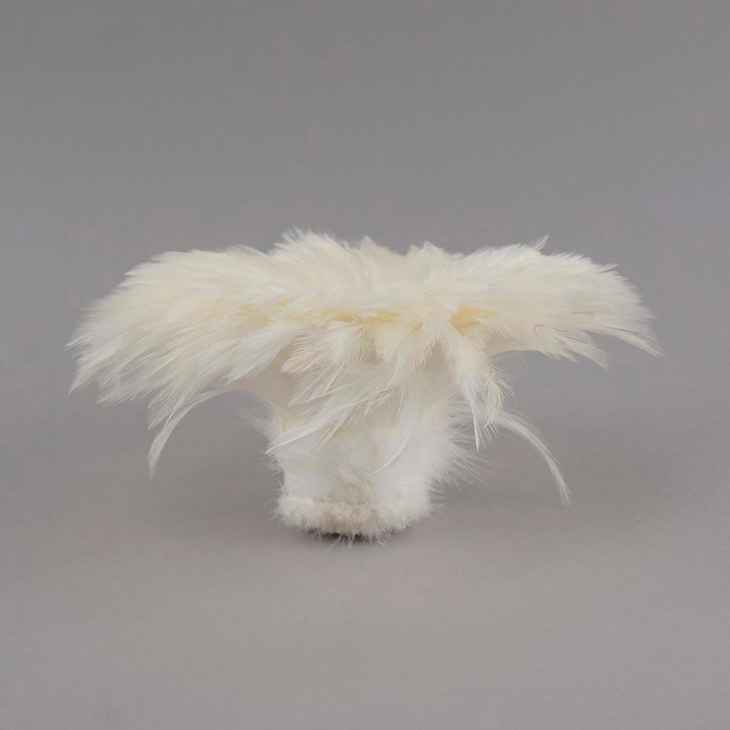 Bulk Rooster Hackle-White-Dyed - White - Feathers