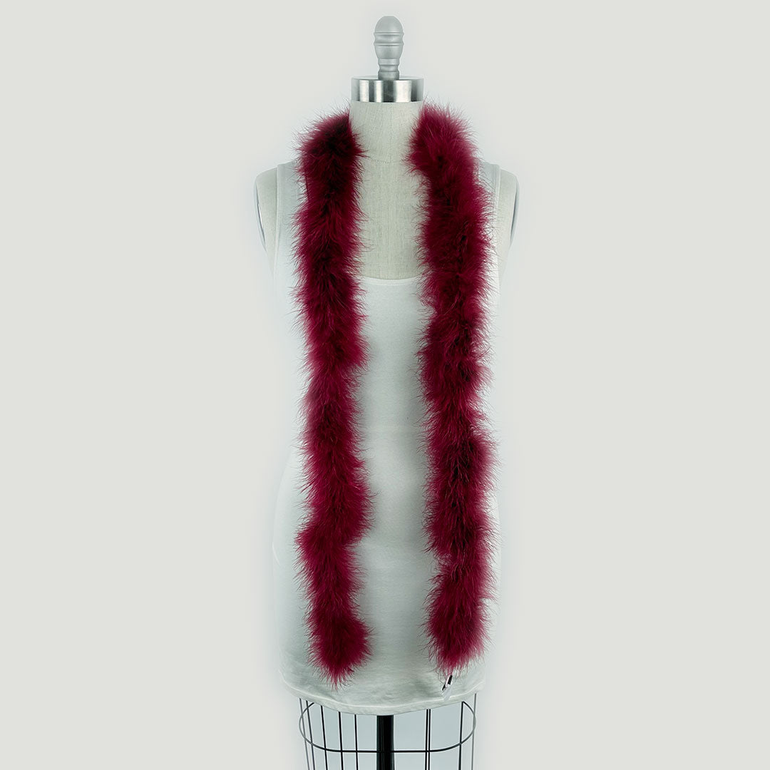 Full Marabou Feather Boa - Burgundy