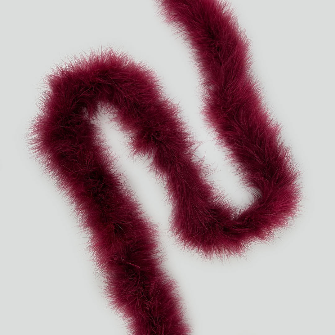 Full Marabou Feather Boa - Burgundy