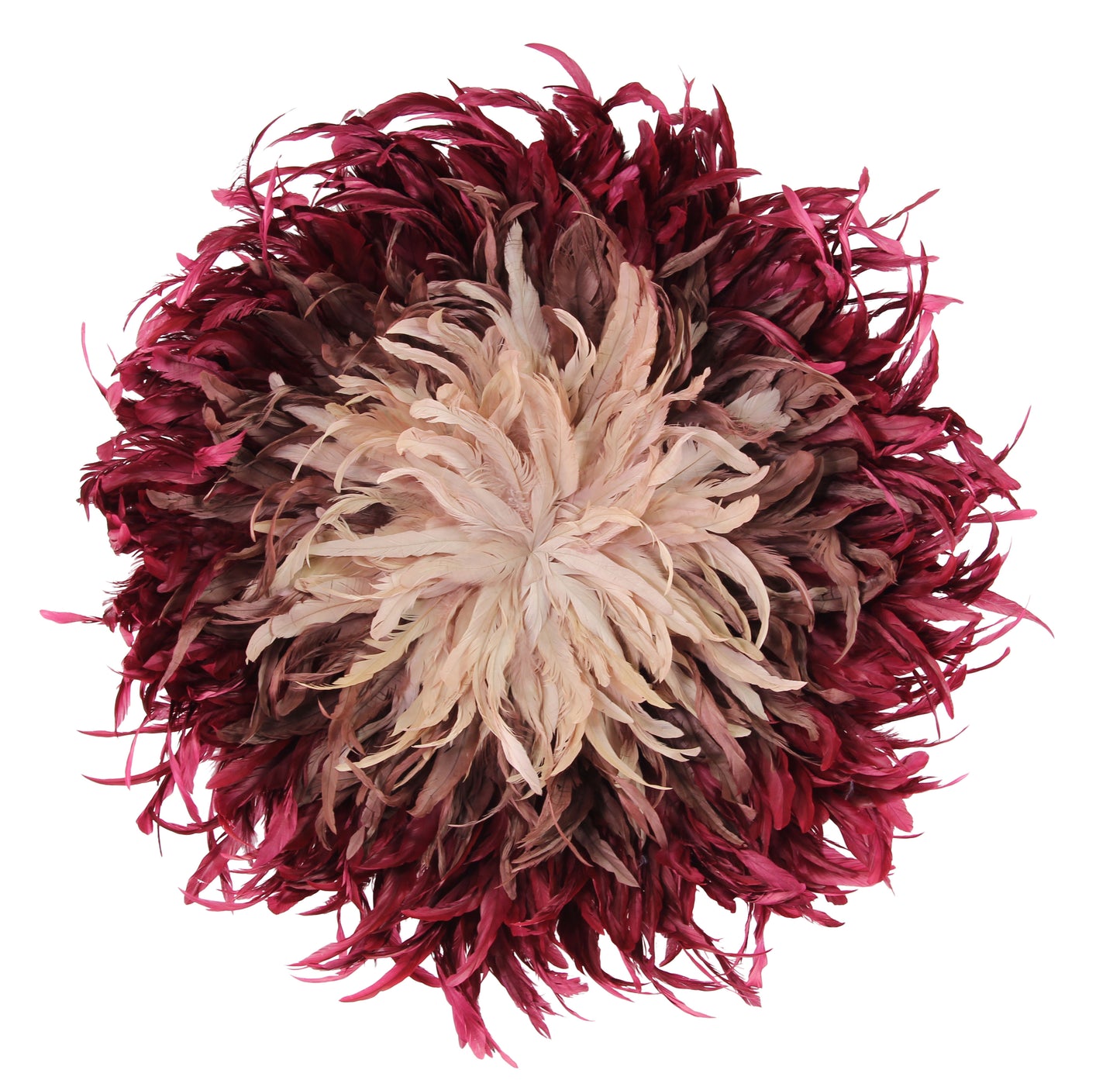 Burgundy, Mauve, Rose Gold Juju Hat Feather Wall Art