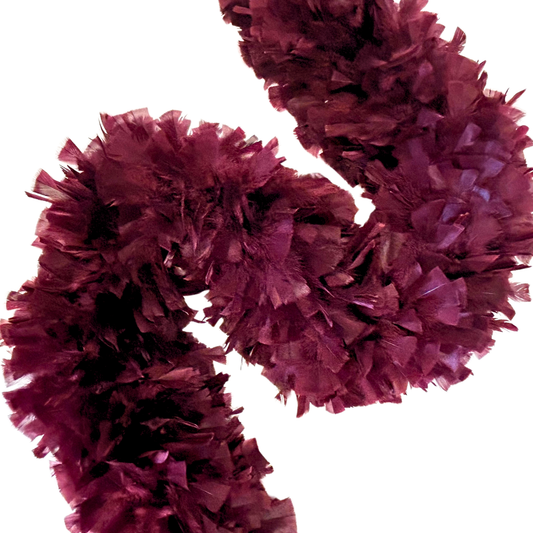 Turkey Boa 8-10 inch diameter   2yd --Burgundy