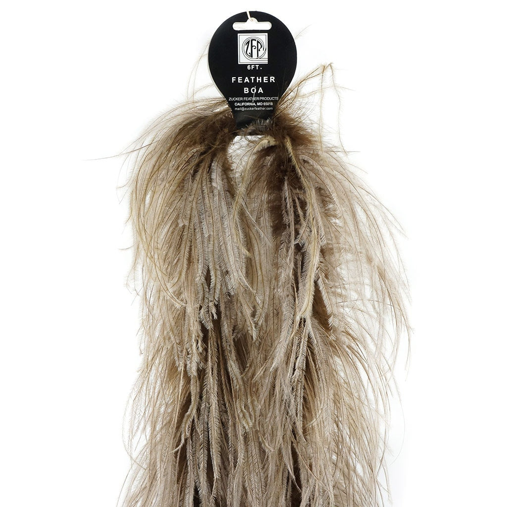 Camel Beige 2 Ply Ostrich Feather Boa - Ostrich Boa