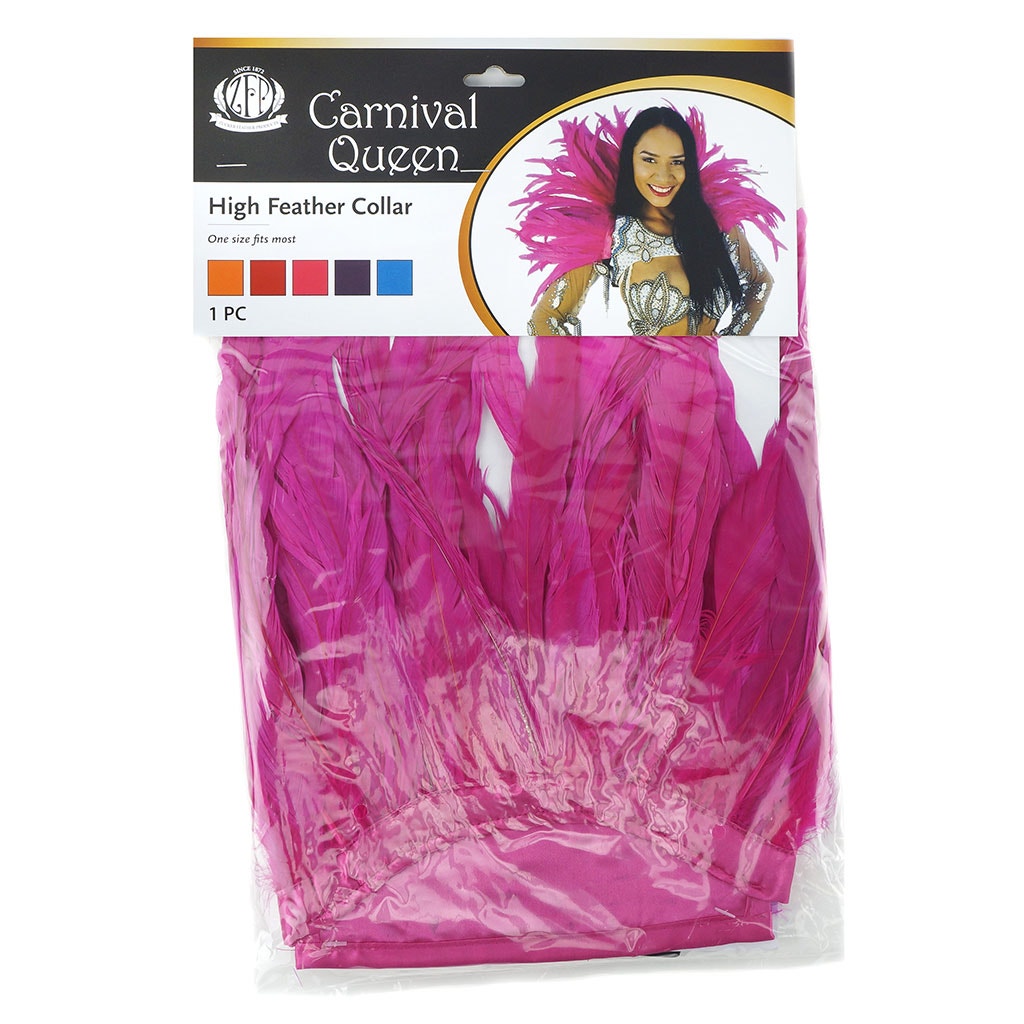 Carnival Feather Collar Shocking Pink - Feathers