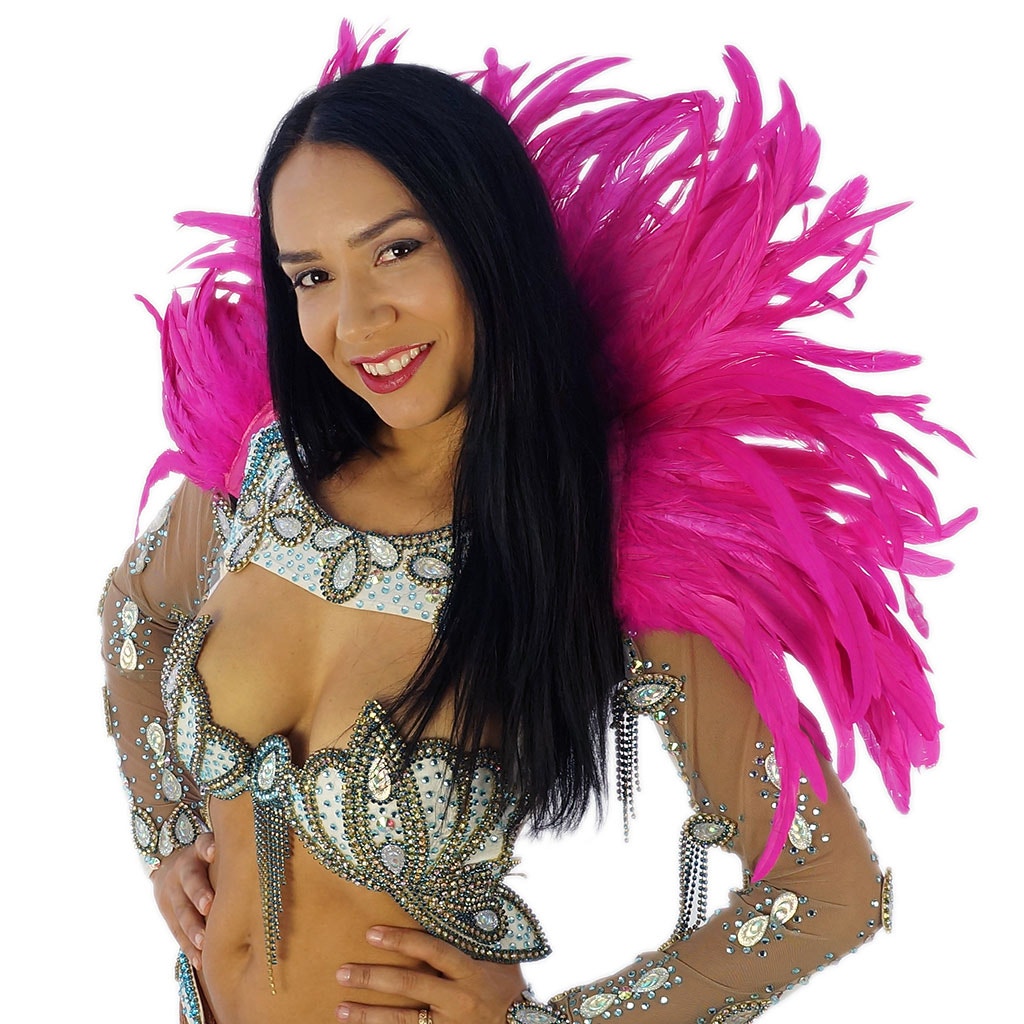 Carnival Feather Collar Shocking Pink - Feathers