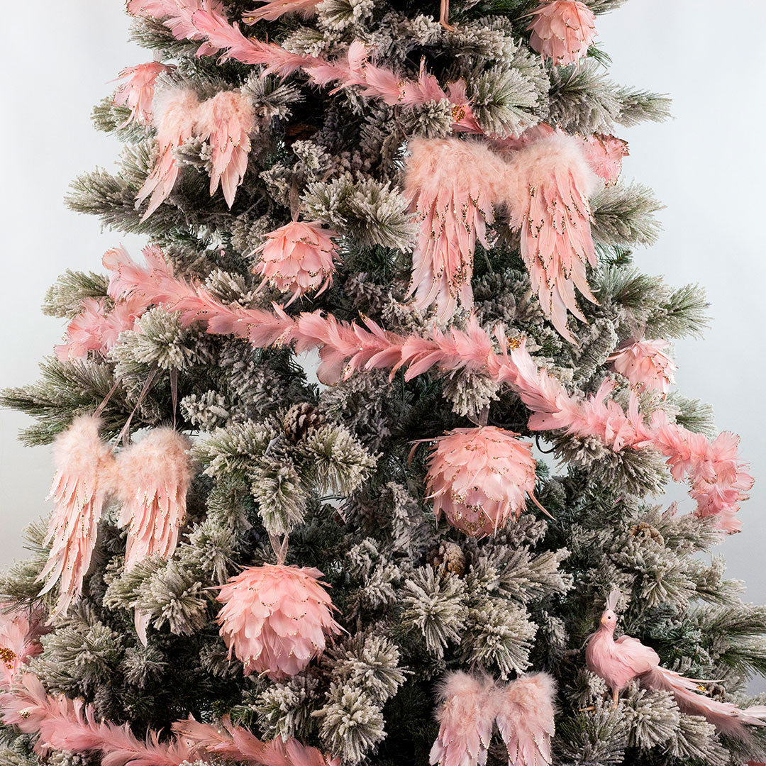 Champagne Pink Peacock Ornament