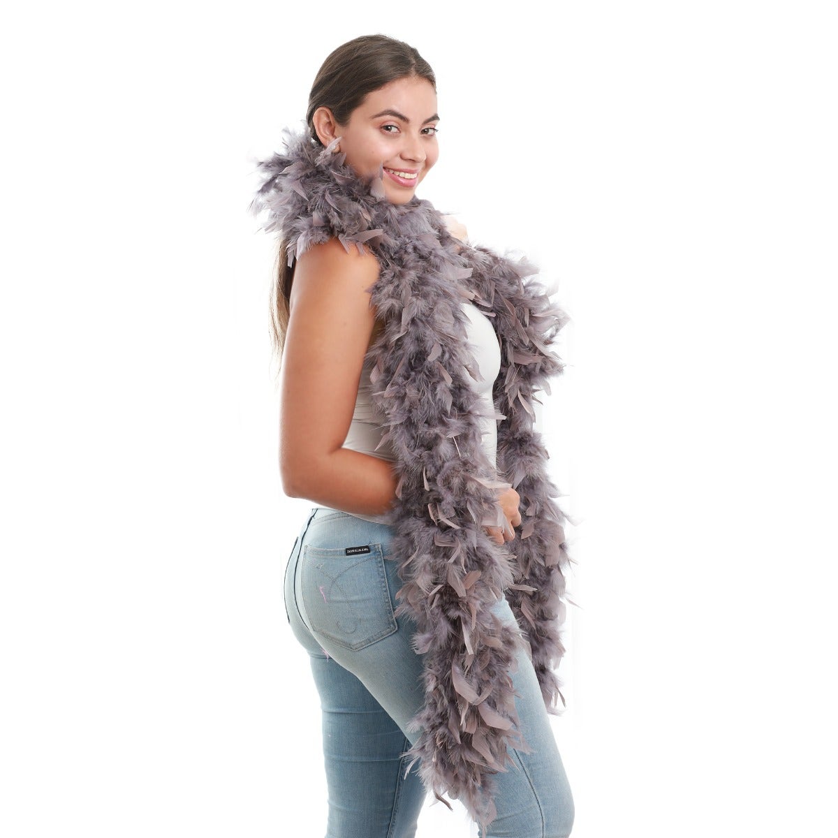 Chandelle Feather Boa - Heavyweight - Dark Gray - Chandelle Boa