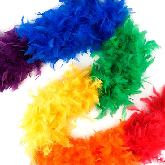 Chandelle Feather Boa - Heavyweight - Sectional - Rainbow - Chandelle Boa