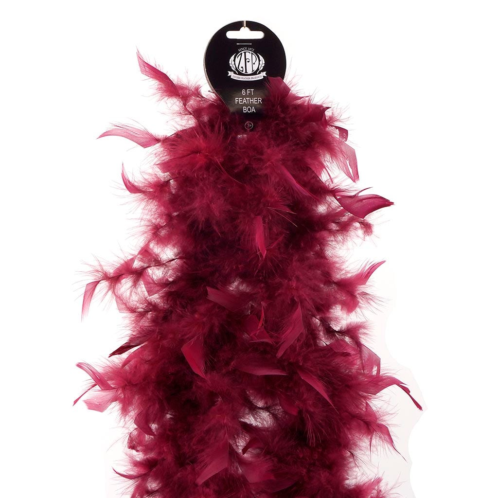 Chandelle Feather Boa - Lightweight - Burgundy - Chandelle Boa