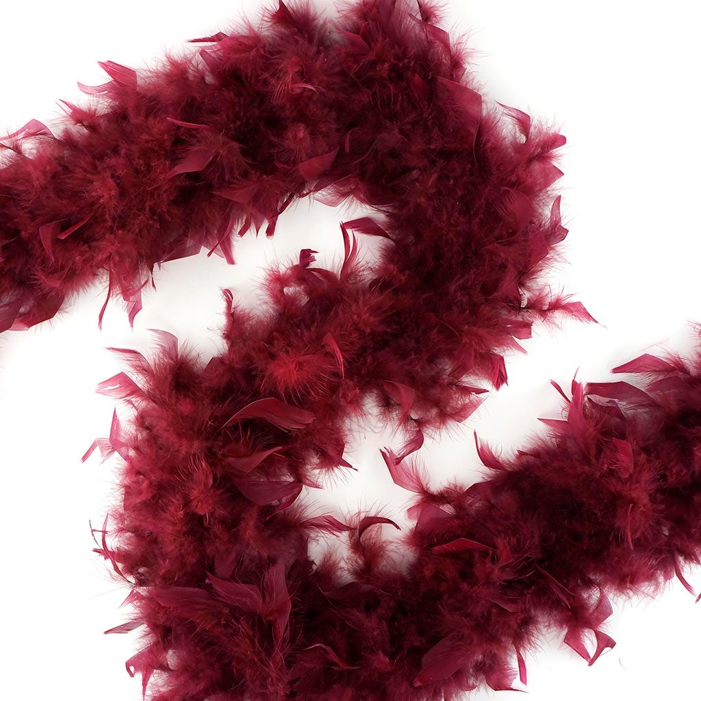 Chandelle Feather Boa - Lightweight - Burgundy - Chandelle Boa