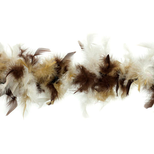 Chandelle Feather Boa - Lightweight - Coffee Cream Mix - Chandelle Boa