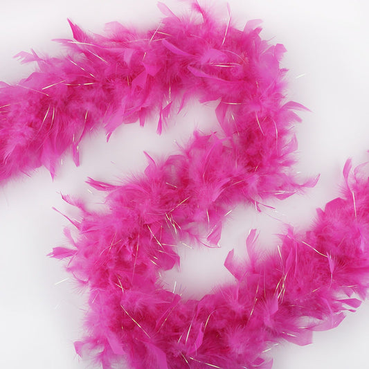 Chandelle Feather Boa - Lightweight - Pink with Opal Lurex - Chandelle Boa