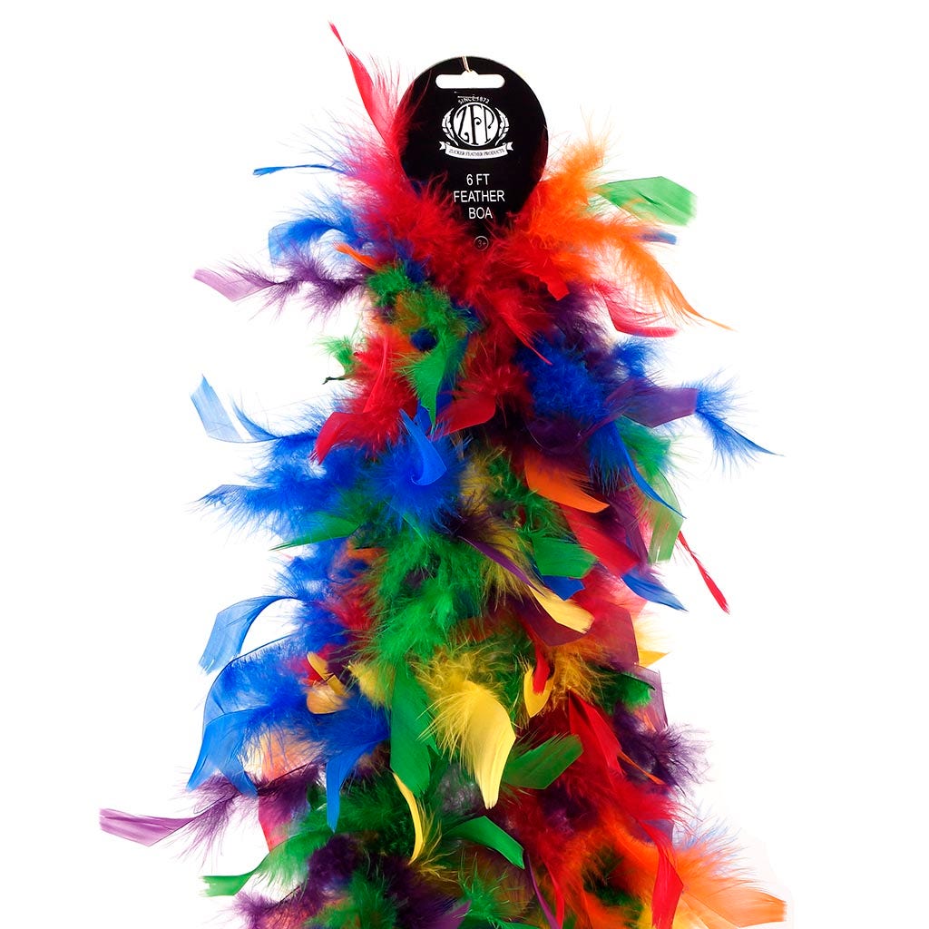 Chandelle Feather Boa - Lightweight Rainbow Mix - Chandelle Boa