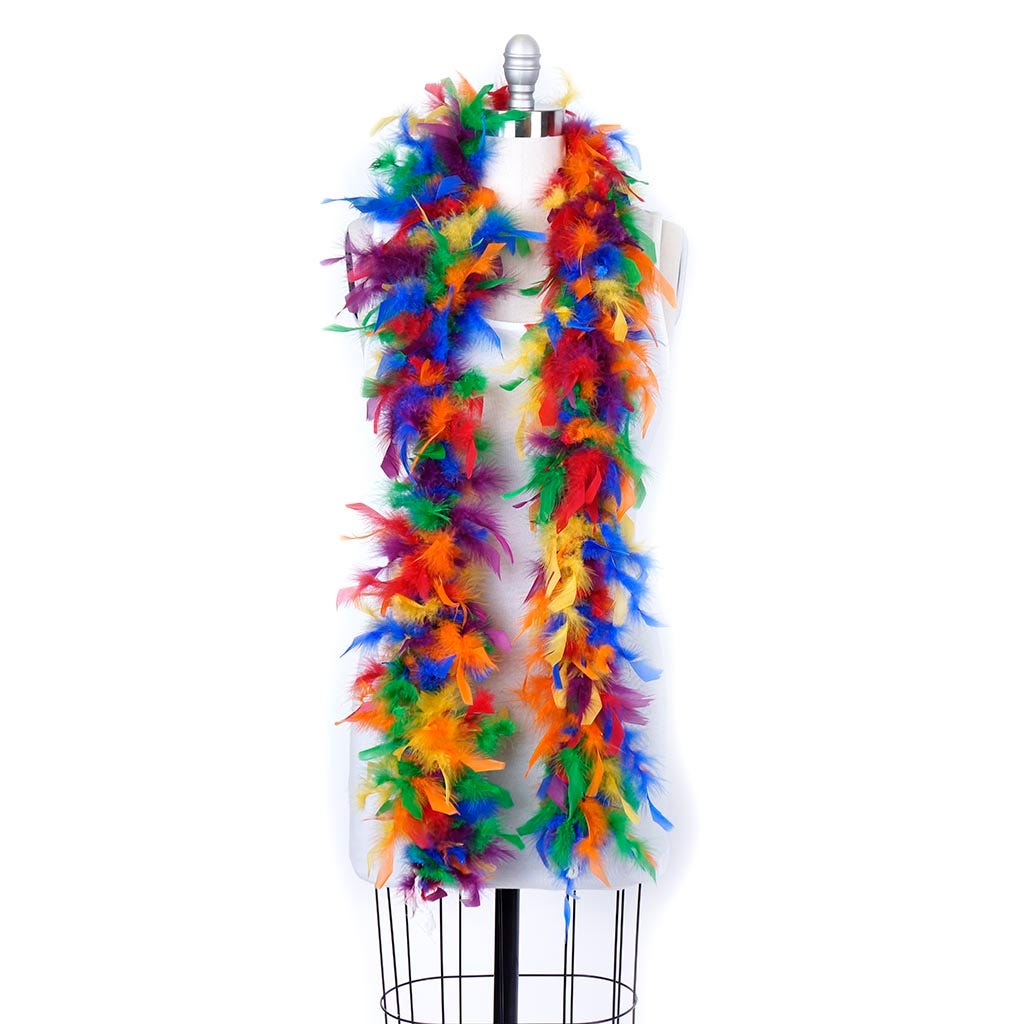 Chandelle Feather Boa - Lightweight Rainbow Mix - Chandelle Boa