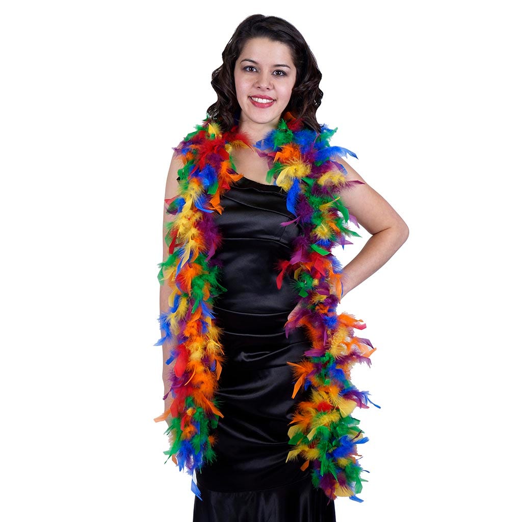 Chandelle Feather Boa - Lightweight Rainbow Mix - Chandelle Boa