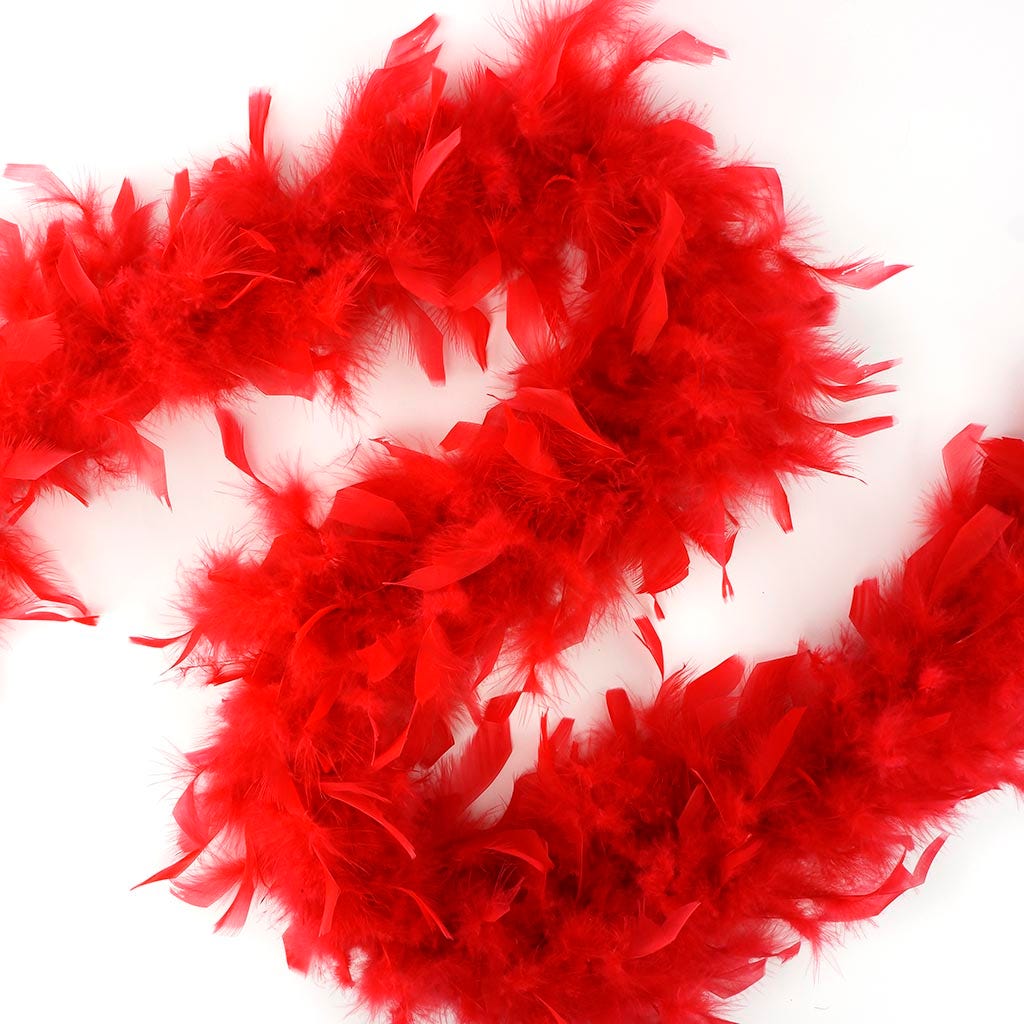 Chandelle Feather Boa - Lightweight - Red - Chandelle Boa