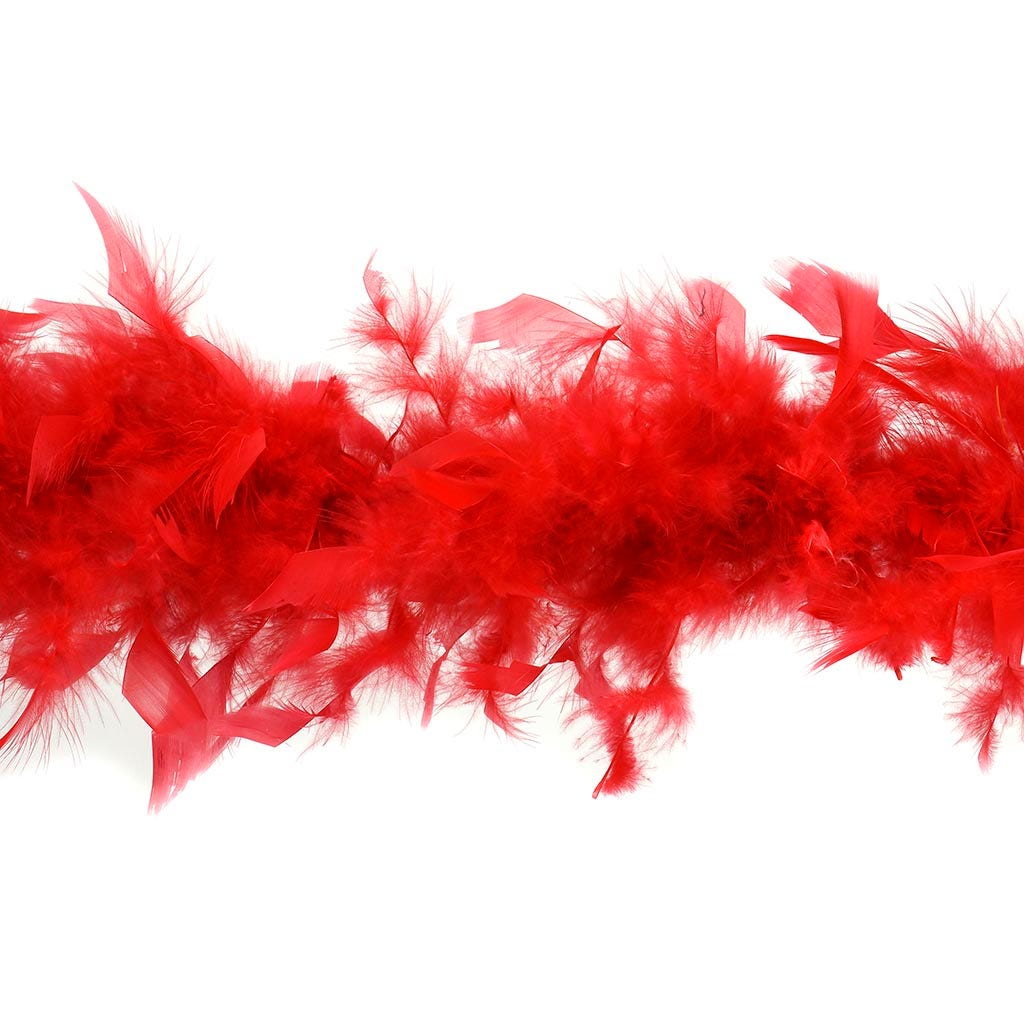 Chandelle Feather Boa - Lightweight - Red - Chandelle Boa