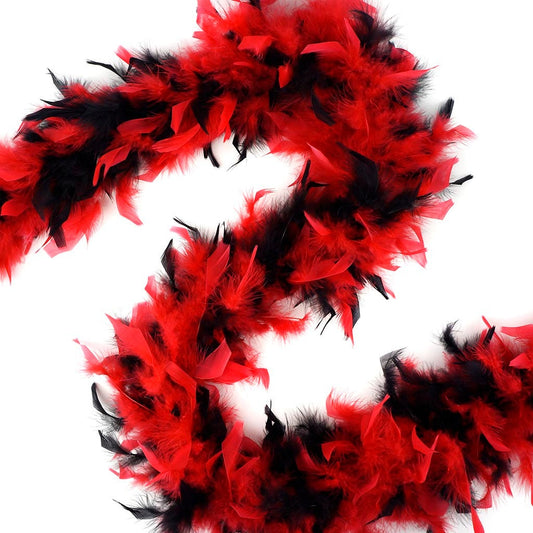 Chandelle Feather Boa - Lightweight - Red/Black - Chandelle Boa