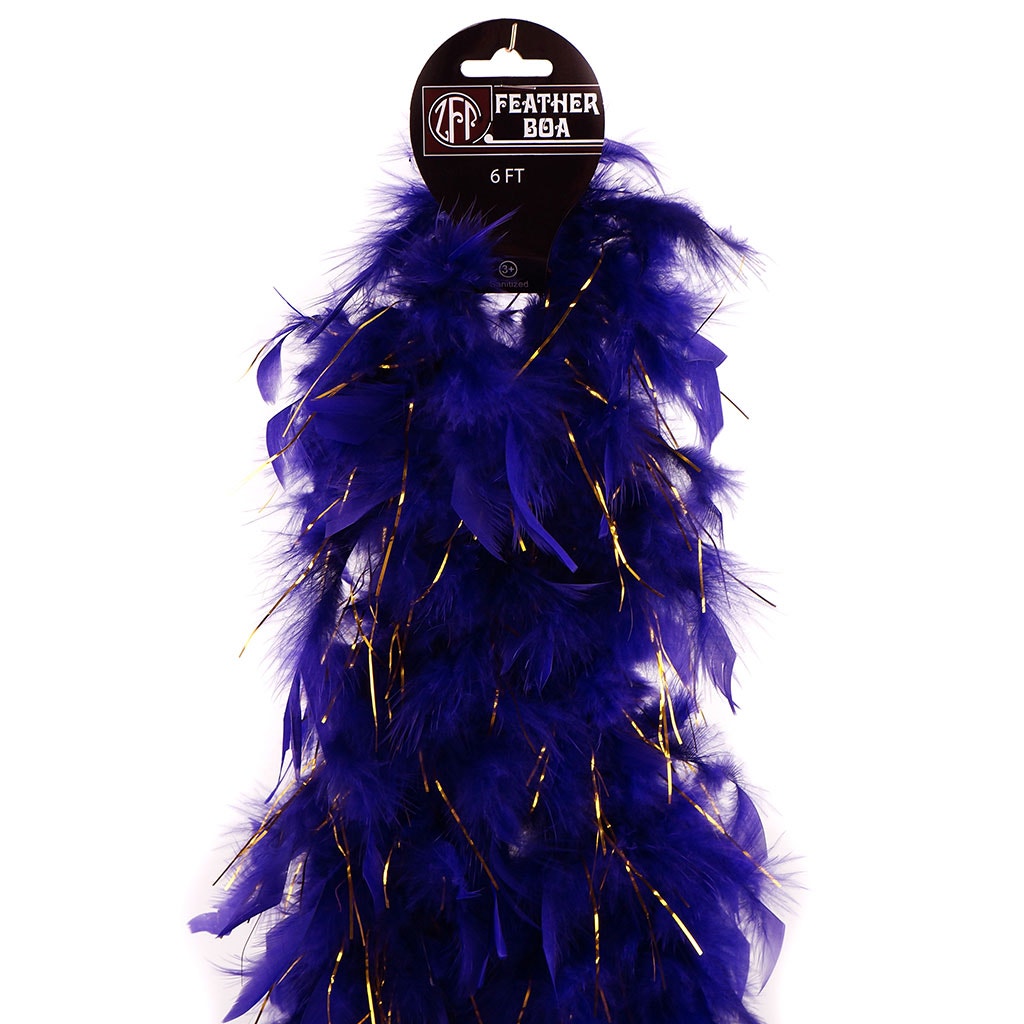 Chandelle Feather Boa - Lightweight - Regal with Gold Lurex - Chandelle Boa