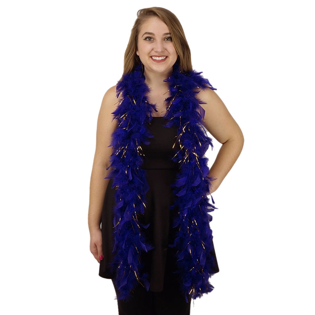 Chandelle Feather Boa - Lightweight - Regal with Gold Lurex - Chandelle Boa