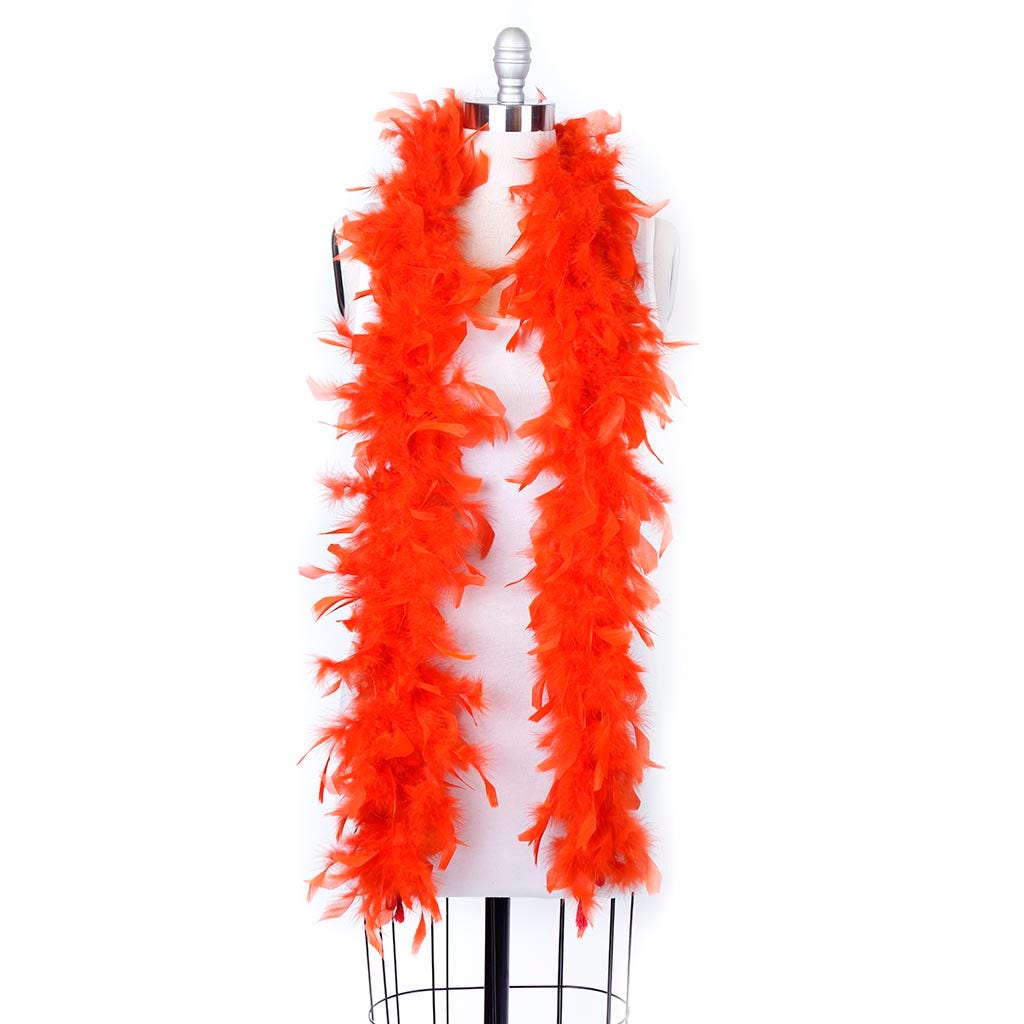 Chandelle Feather Boa - Lightweight - Tangerine - Chandelle Boa